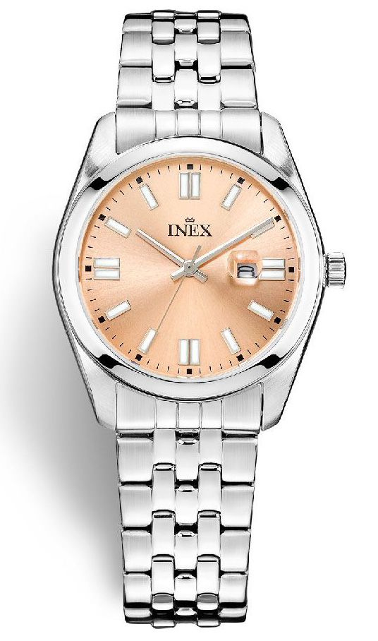 Inex Ladies Sport Silver Rose Gold A69533-1S14I - Quartz - Silver - Damklocka - Rostfri stål - Härdat mineralglas