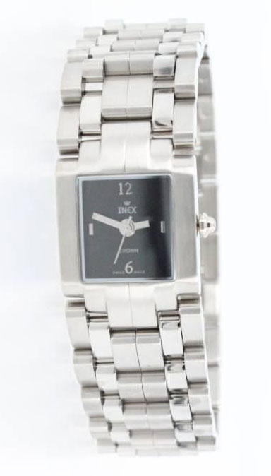 Inex Ladies Silver Black A30443S5KV - Quartz - Silver - Damklocka - Rostfri stål - Härdat mineralglas