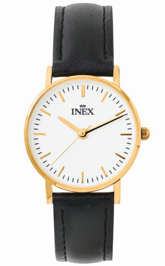 Inex Ladies Gold White A56534D0I - Quartz - Guld - Damklocka - Läder - Härdat mineralglas