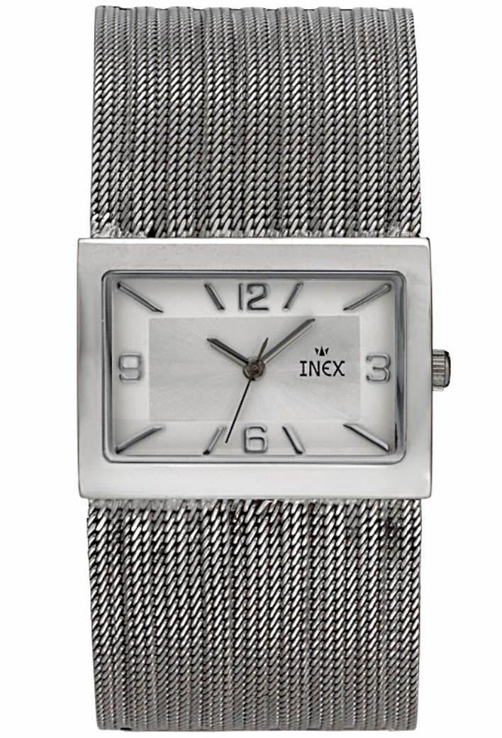 Inex Ladies Silver A58868S4I - Quartz - Silver - Damklocka - Mesh - Härdat mineralglas