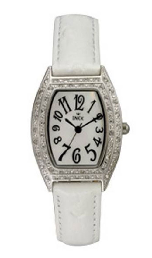 Inex Ladies Silver MOP A69224-4S11A - Quartz - Silver - Damklocka - Läder - Härdat mineralglas