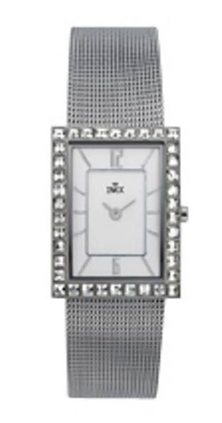 Inex Ladies Silver White A69342S4I - Quartz - Silver - Damklocka - Mesh - Härdat mineralglas