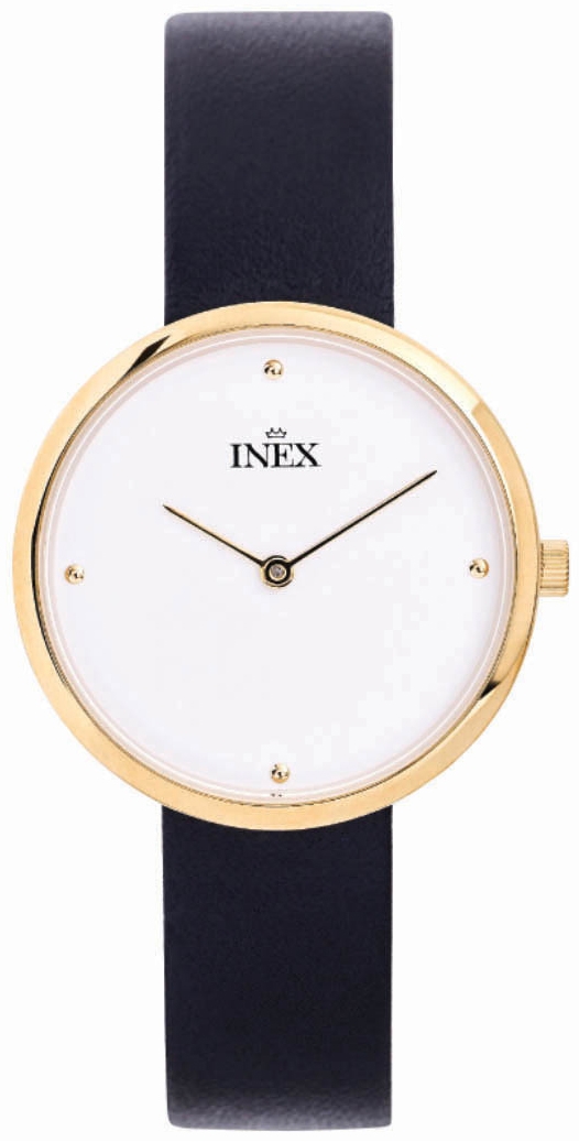 Damur - Inex Ladies Gold/White A69518D0KV - Quartz - Guld - Damklocka - Läder - Härdat mineralglas