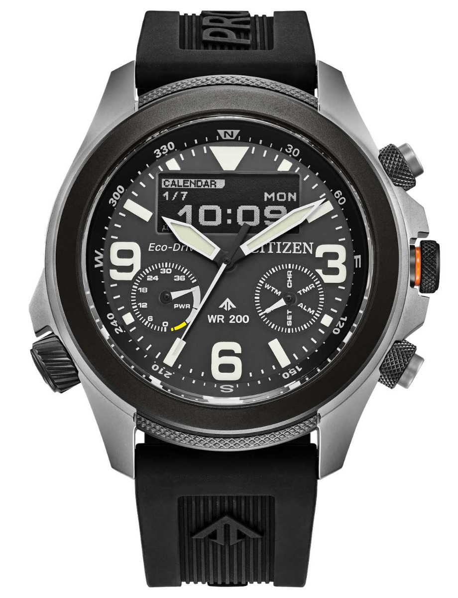 Citizen Promaster Land 5th Anniversary Watch JV1007-07E - Analog-digital-mix - Grå - Herrklocka - Silikon - Safir