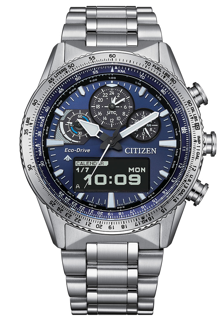 Citizen Promaster Sky JV2000-51L - Quartz - Silver - Herrklocka - Rostfri stål - Härdat mineralglas