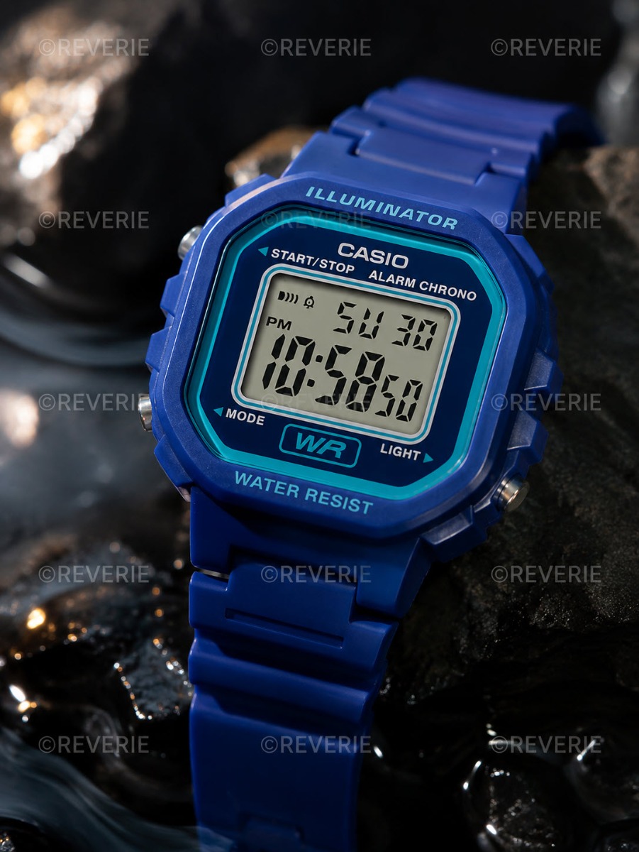 Casio Blue Mini Digital 30mm - Digitalt - Blå - Damklocka - Harts - Akryl