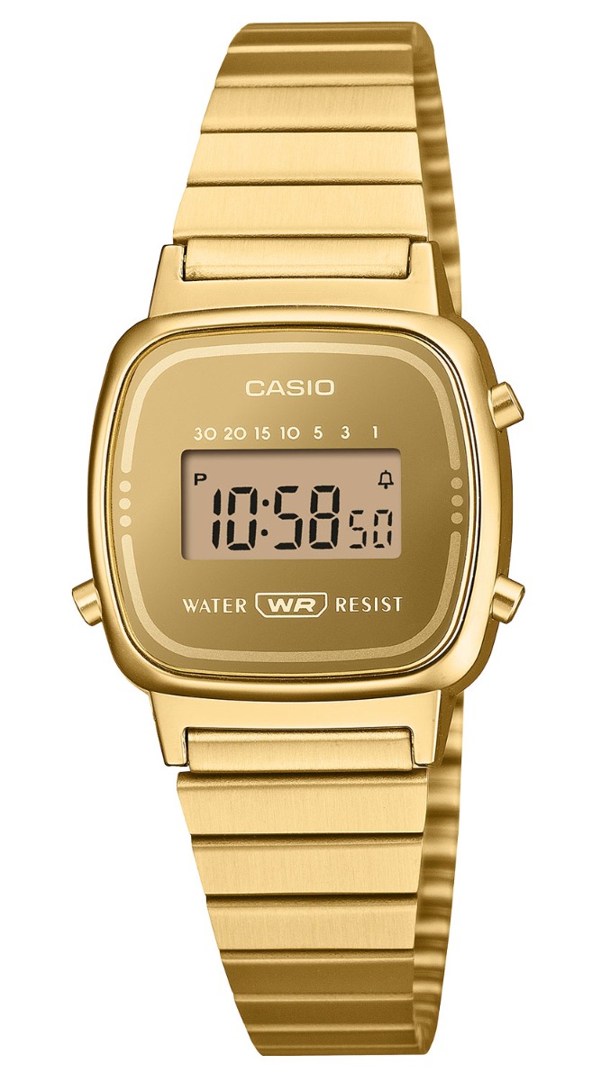 Casio Lady Mini Golden Digital 24mm - Digitalt - Guld - Damklocka - Rostfri stål - Resin