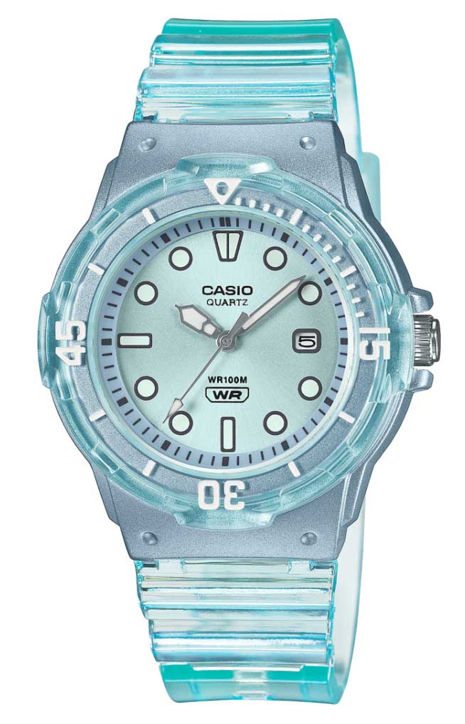 Casio | Marinblå damklocka med datumvisning och 100M vattentäthet | LRW-200HS-2EVEF - Quartz - Blå Plast - Unisex - Plast - Resin