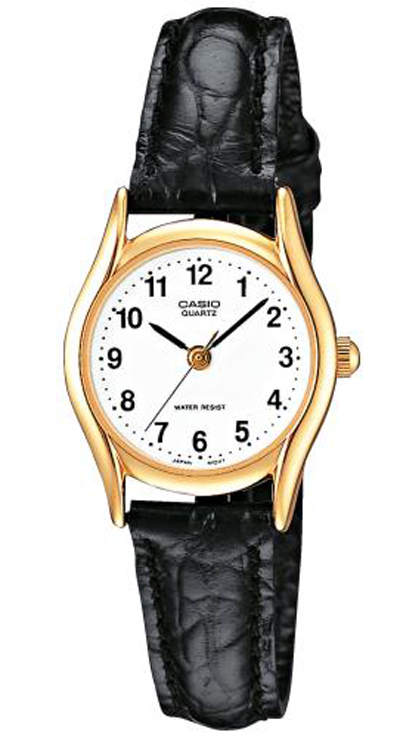 Casio Classic LTP-1154PQ-7BEG - Quartz - Guld - Damklocka - Läder - Härdat mineralglas