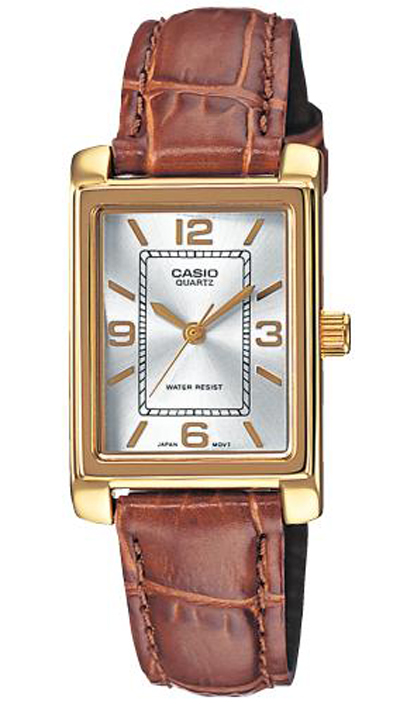 Casio Classic LTP-1234PGL-7AEG - Quartz - Guld - Damklocka - Läder - Härdat mineralglas