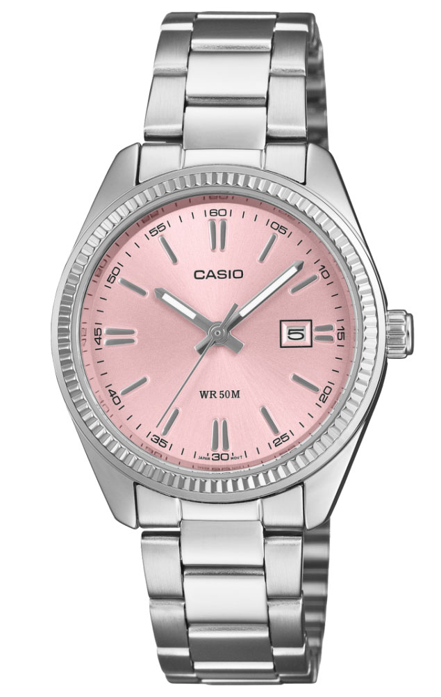 Casio Timeless Ladies 30mm LTP-1302PD-4AVEF - Quartz - Silver - Damklocka - Rostfri stål - Härdat mineralglas