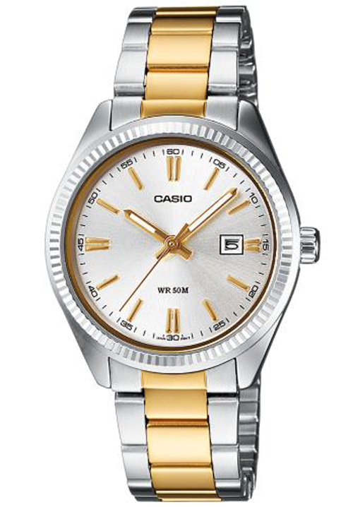 Casio Classic 30mm LTP-1302PSG-7AVEG - Quartz - Silver - Damklocka - Rostfri stål - Härdat mineralglas