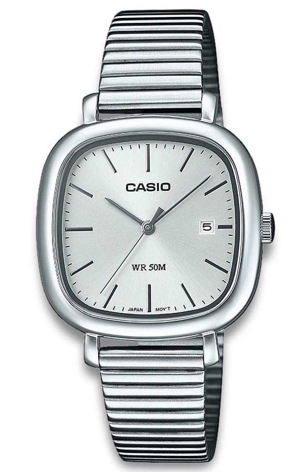 Casio Timeless 30mm LTP-B166D-7AVEF - Quartz - Silver - Unisex - Rostfri stål - Härdat mineralglas