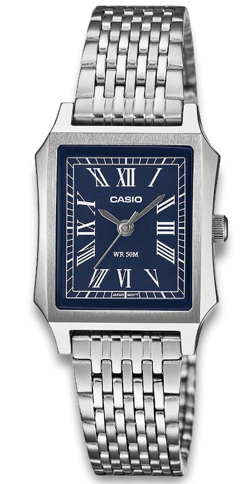 Casio Timeless 23mm LTP-B190D-2BVER - Quartz - Silver - Damklocka - Rostfri stål - Härdat mineralglas