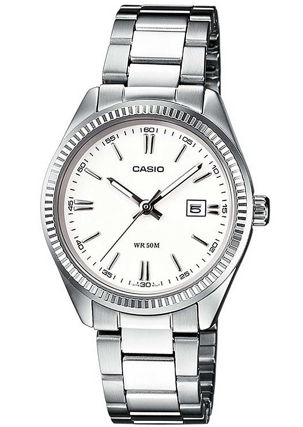Silverfärgad stålklocka med snygg bezel - Casio Classic MTP-1302PD-7A1VEF - Quartz - Silver - Herrklocka - Rostfri stål - Härdat mineralglas
