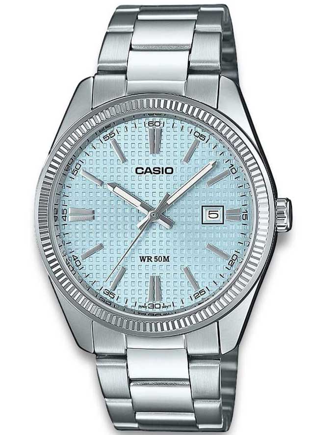 Casio Collection MTP-1302PE-2AVEF - Quartz - Silver - Herrklocka - Rostfri stål - Härdat mineralglas