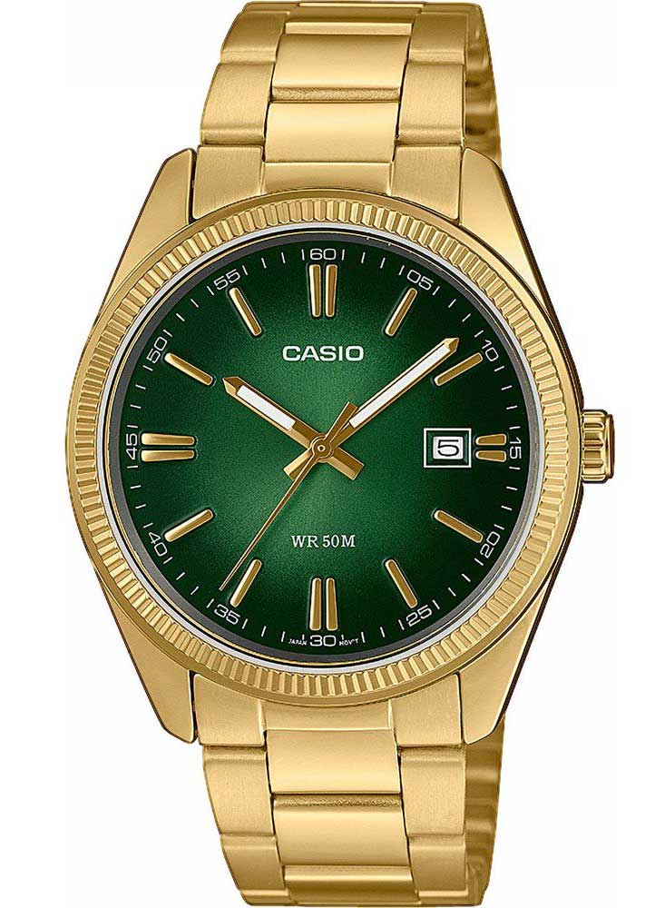 Casio Timeless MTP-1302PGC-3AVEF - Quartz - Guld - Herrklocka - Rostfri stål - Härdat mineralglas