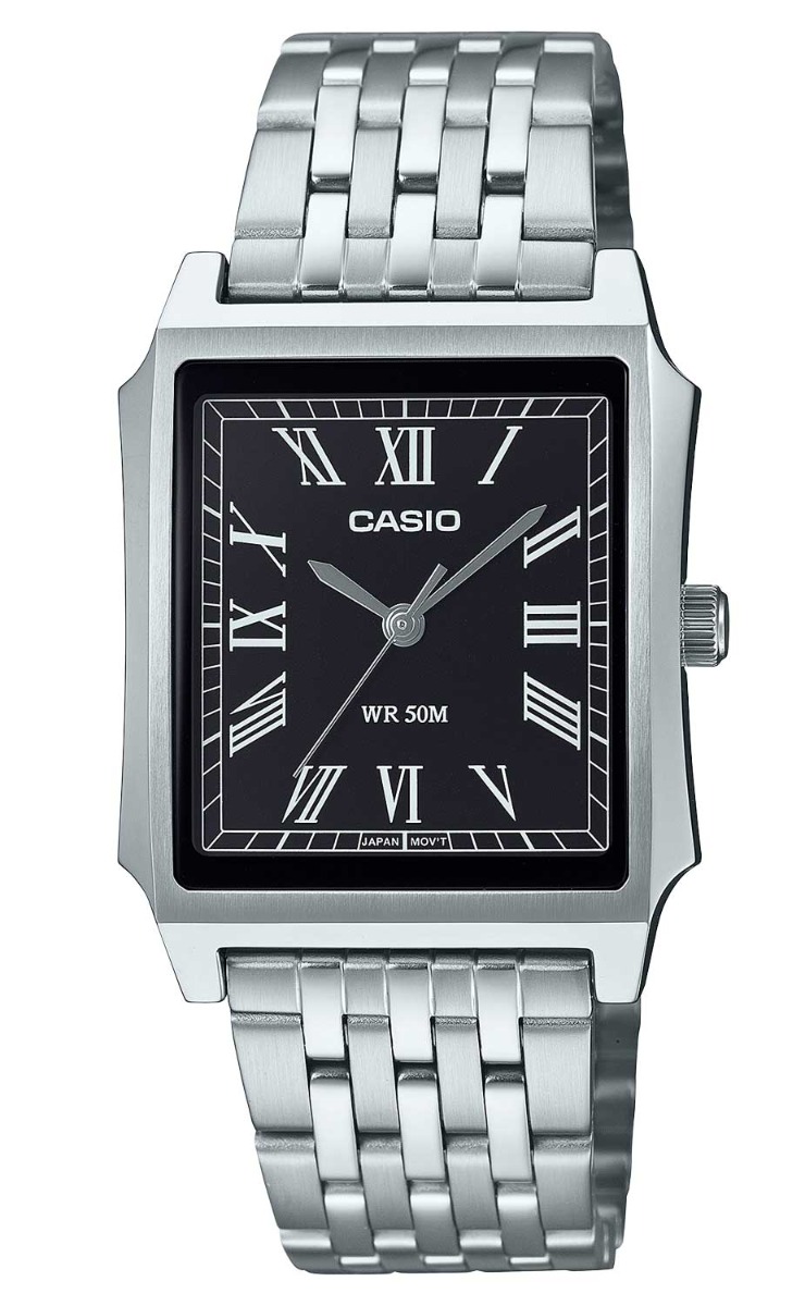 Casio Standard MTP-B190D-1BVEF - Quartz - Silver - Damklocka - Rostfri stål - Härdat mineralglas