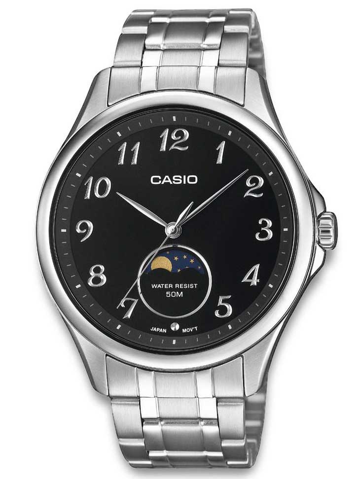 Casio Timeless MTP-M110D-1AVER - Quartz - Silver - Herrklocka - Rostfri stål - Härdat mineralglas