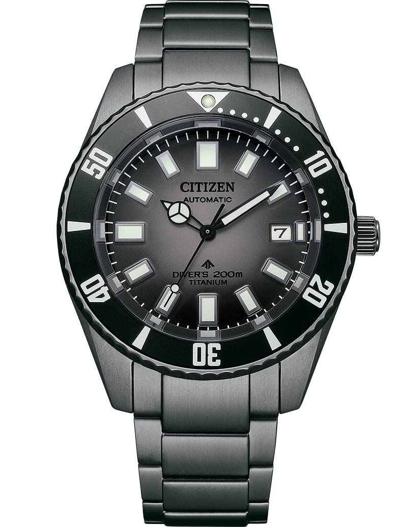 Citizen Promaster Super Titanium automatisk dykarklocka | Svart DLC-beläggning och safirkristall | NB6025-59H - Automatisk - Grå - Herrklocka -...