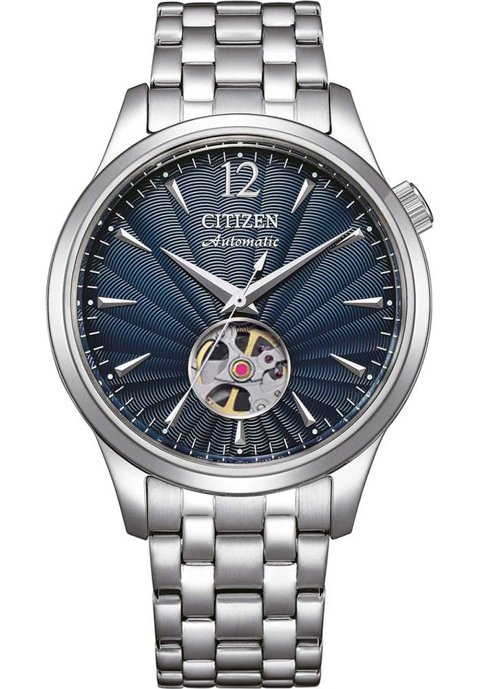 Citizen Elegance Mens Automatic NH9131-73L - Automatisk - Silver - Herrklocka - Rostfri stål - Härdat mineralglas