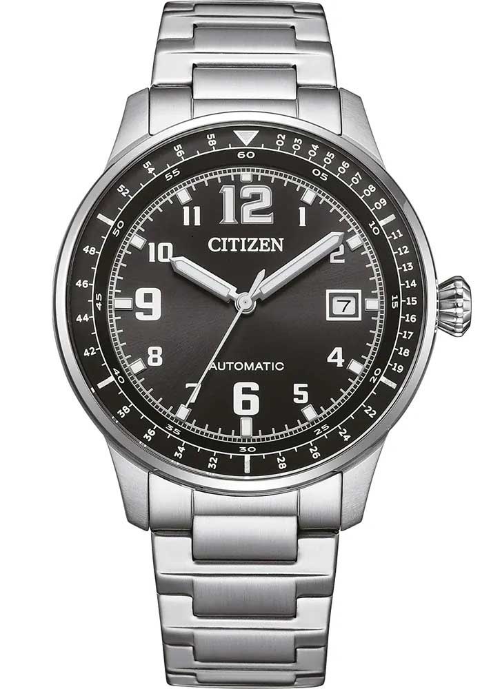 Citizen Automatic Urban Military NJ0190-51E - Mechanical Automatic (hand-wound) - Silver - Herrklocka - Rostfri stål - Härdat mineralglas
