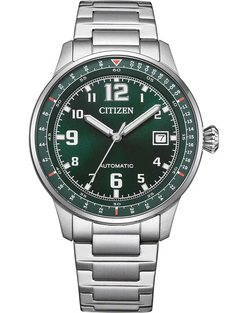 Citizen Automatic Urban Military NJ0190-51X - Mechanical Automatic (hand-wound) - Silver - Herrklocka - Rostfri stål - Härdat mineralglas