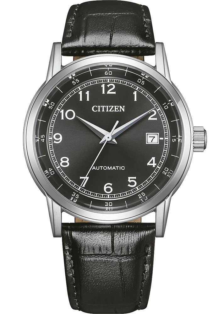 Citizen Automatic Mens NJ0210-05E - Automatisk - Silver - Herrklocka - Läder - Härdat mineralglas