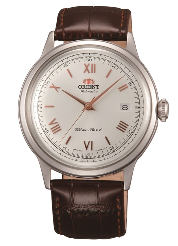 Orient Bambino TAC00008W - Automatisk - Silver - Herrklocka - Läder - Härdat mineralglas