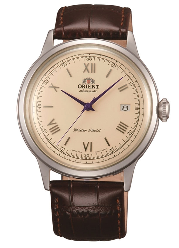 Orient Bambino TAC00009N - Automatisk - Silver - Herrklocka - Läder - Härdat mineralglas