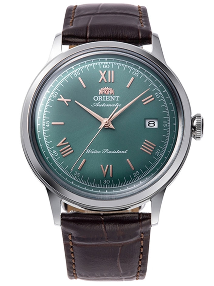 Orient Bambino RA-AC0023E - Automatisk - Silver - Herrklocka - Läder - Härdat mineralglas