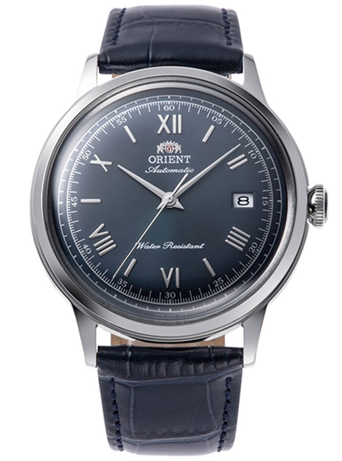 Orient Bambino RA-AC0024L - Automatisk - Silver - Herrklocka - Läder - Härdat mineralglas