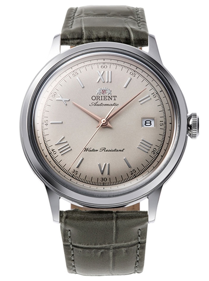 Orient Bambino RA-AC0025N - Automatisk - Kristall - Herrklocka - Läder - Härdat mineralglas