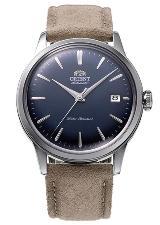 Orient Bambino RA-AC0M12L - Automatisk - Silver - Herrklocka - Läder - Härdat mineralglas