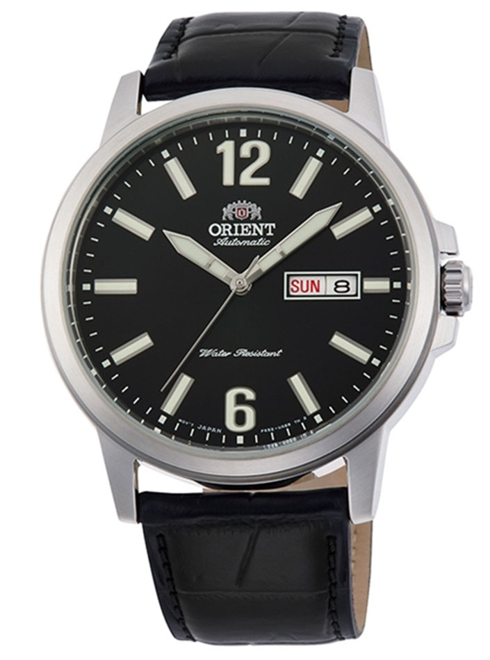 Orient Contemporary RA-AA0C04B - Automatisk - Silver - Herrklocka - Läder - Härdat mineralglas