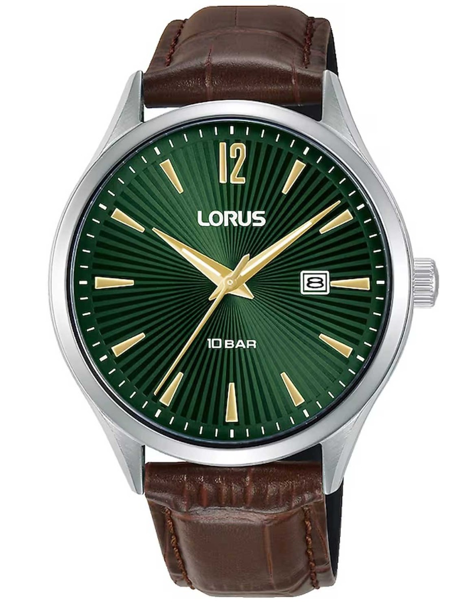 Lorus Mens Classic Quartz RH995RX9 - Quartz - Silver - Herrklocka - Läder - Härdat mineralglas