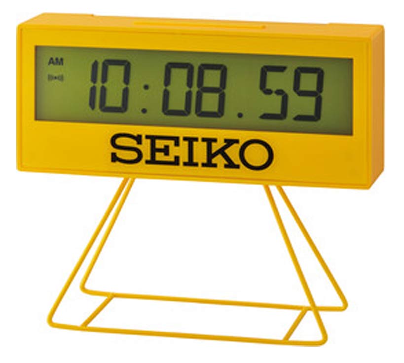 Seiko Mini Marathon Alarm QHL083Y - Digitalt - Gul - - - Akryl
