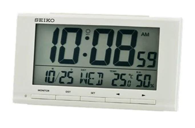 Seiko Alarm Clock QHL090W - Digitalt - Vit - - - Akryl