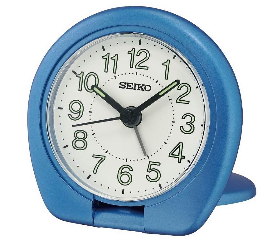 Seiko Travel Clock QHT018L - Quartz - Blå - - - Akryl