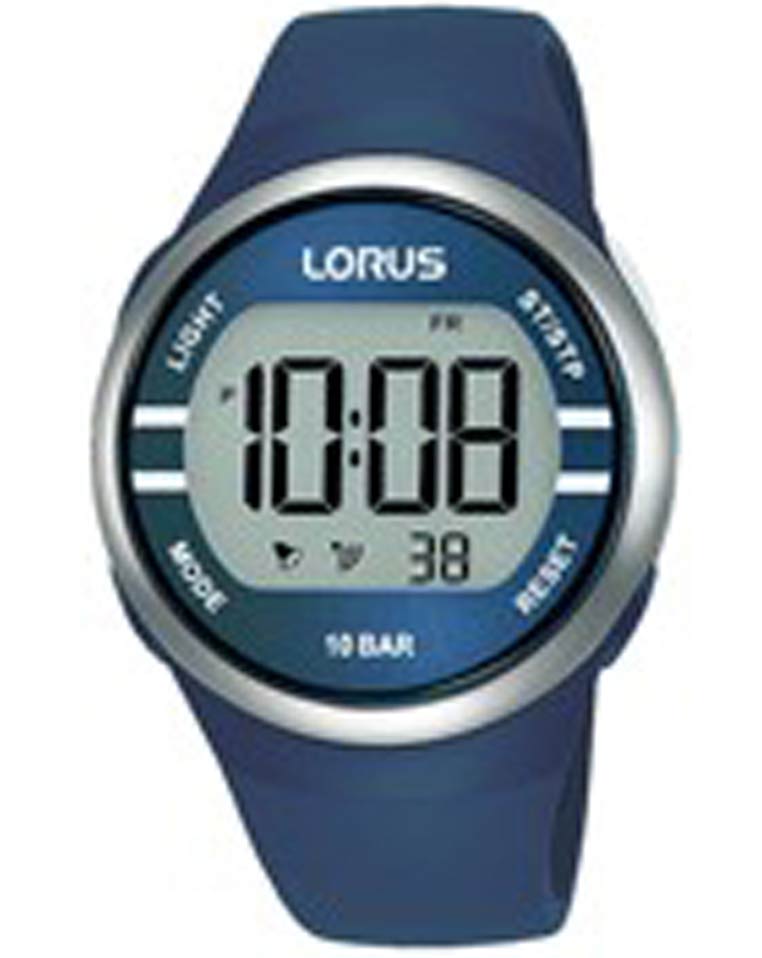 Lorus Ladies Digital R2339NX9 - Digitalt - Blå - Unisex - Gummi - Akryl