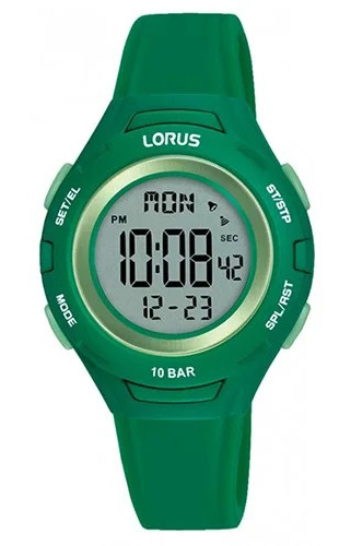 Lorus Sports Kids R2391PX9 - Digitalt - Grön - Barnklocka - Silikon - Akryl