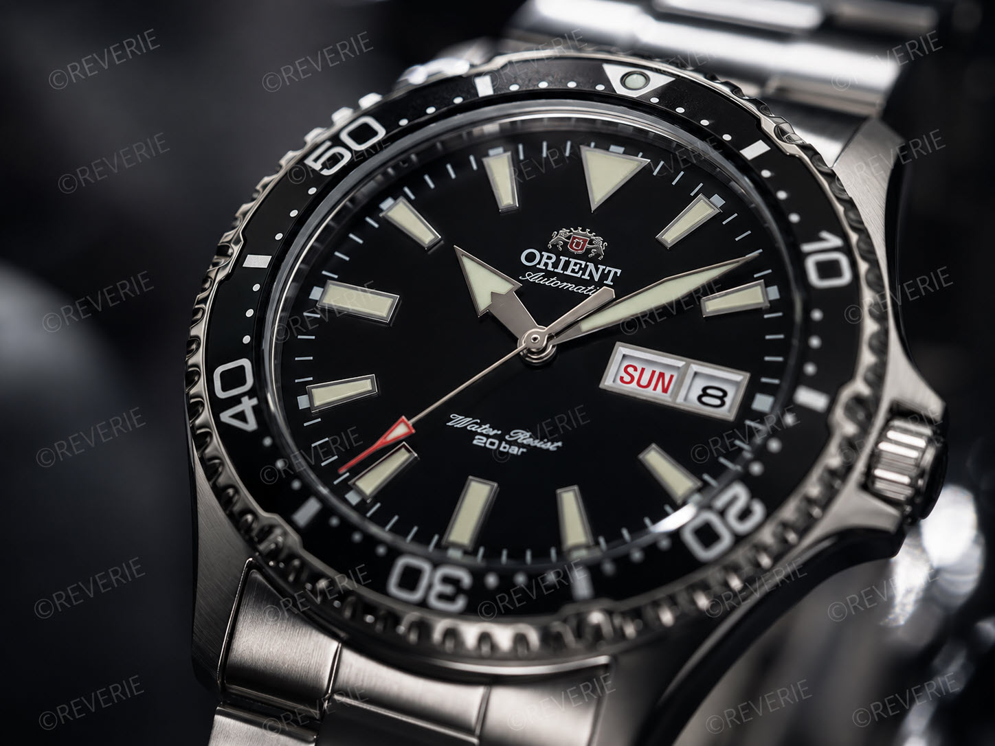 Orient Automatic Diver Black Steel Sapphire 41mm - Automatisk - Silver - Herrklocka - Rostfri stål - Safir