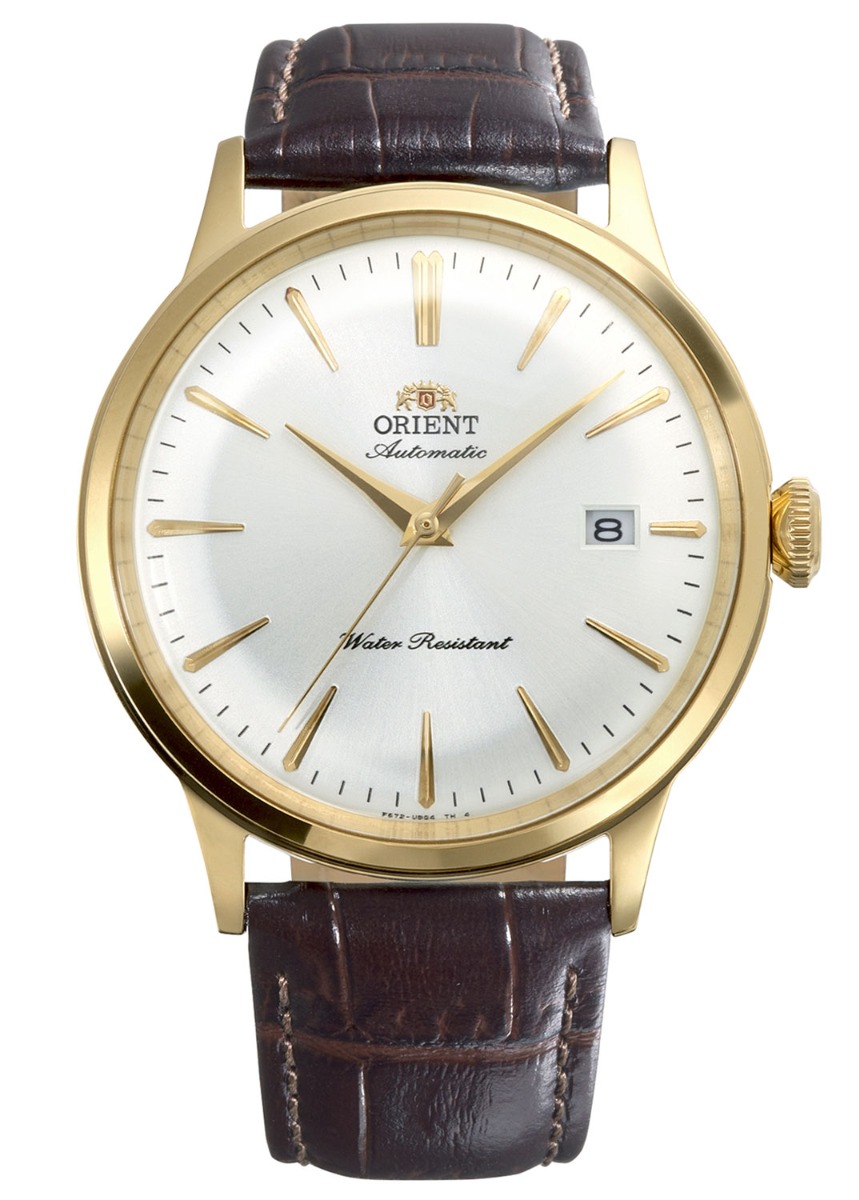 Orient Mens Golden Brown Automatic - Automatisk - Guld - Herrklocka - Läder - Härdat mineralglas