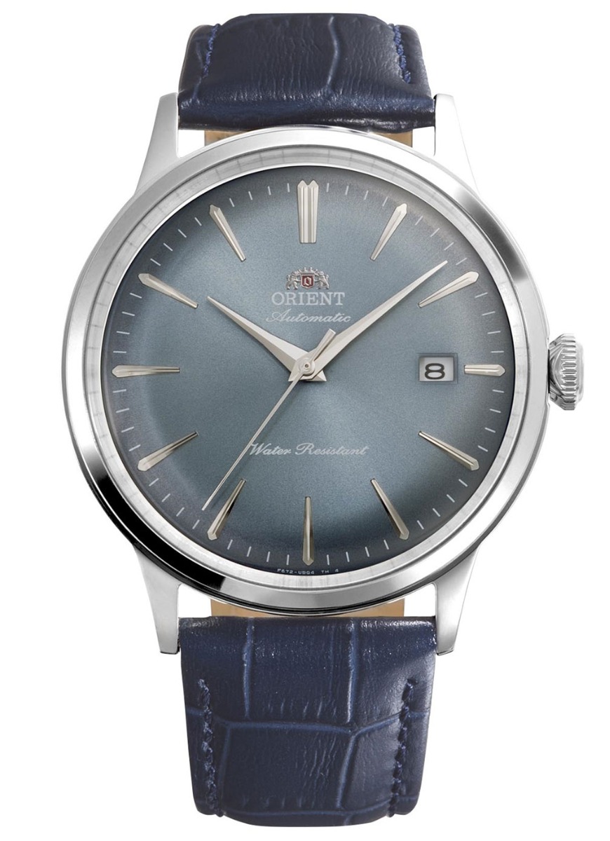Orient Bambino RA-AC0030L - Automatisk - Silver - Herrklocka - Läder - Härdat mineralglas