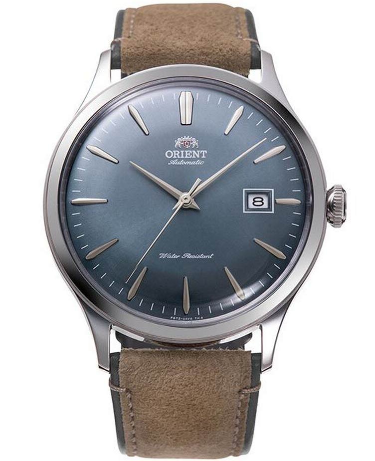 Orient Bambino RA-AC0P03L - Automatisk - Silver - Herrklocka - Läder - Härdat mineralglas