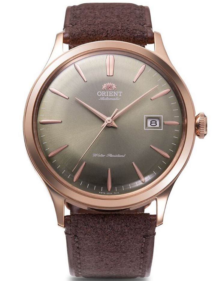 Orient Bambino RA-AC0P04Y - Automatisk - Rött guld - Herrklocka - Läder - Härdat mineralglas