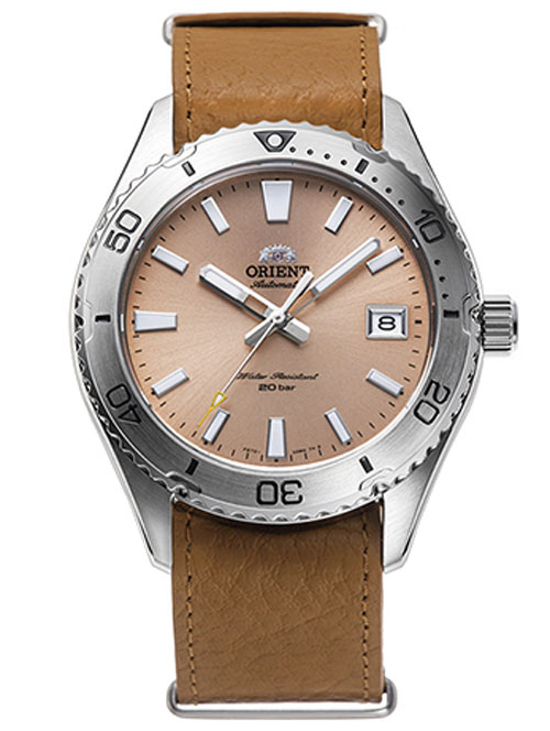 Orient Sports Mako RA-AC0Q05P - Automatisk - Silver - Herrklocka - Läder - Safir