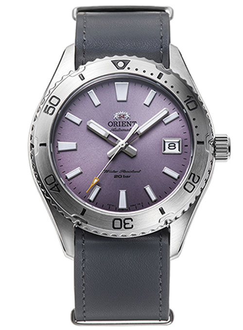 Orient Sports Mako RA-AC0Q07V - Automatisk - Silver - Herrklocka - Läder - Safir