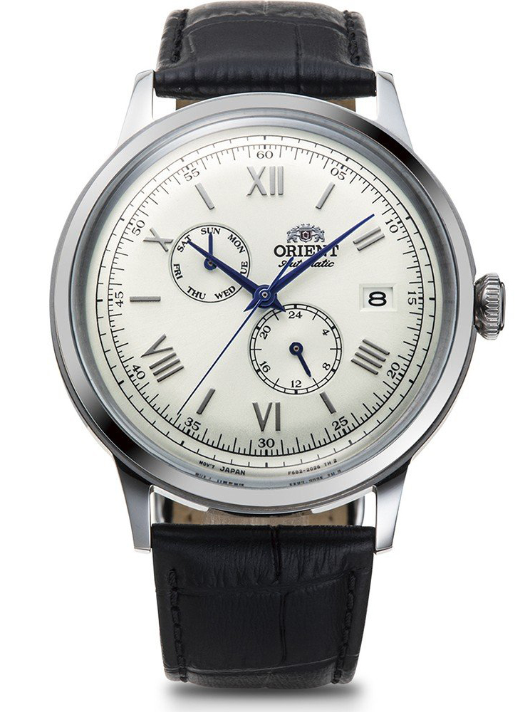 Orient Classic Bambino RA-AK0701S - Automatisk - Silver - Herrklocka - Läder - Härdat mineralglas
