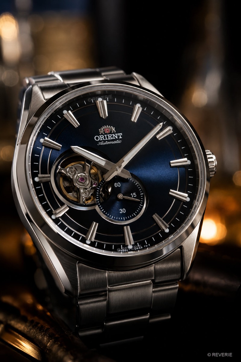 Orient Mens Automatic Blue Steel Sapphire RA-AR0003L 42mm - Automatisk - Silver - Herrklocka - Rostfri stål - Safir